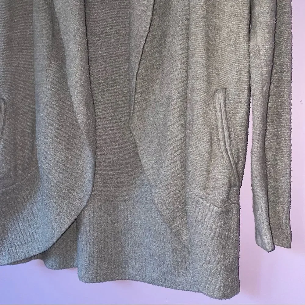 Barefoot Dreams XS/S CozyChic Lite Knit Gray Circle Lounge Cardigan Sweater